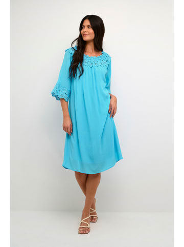 Cream Jurk turquoise