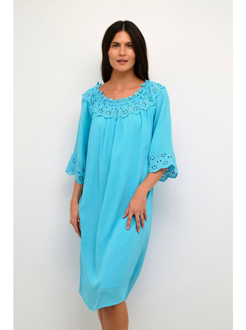 Cream Jurk turquoise