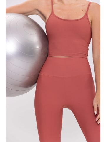 Onamaste Legginsy sportowe w kolorze koralowym