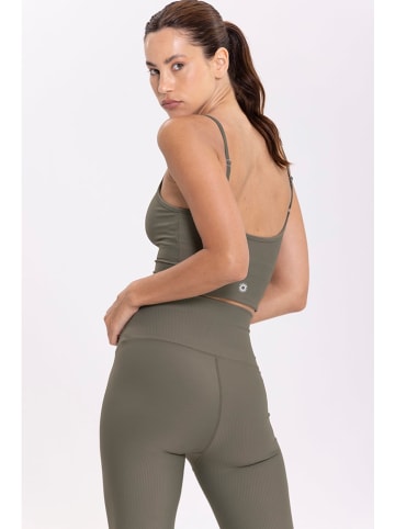 Onamaste Legginsy sportowe w kolorze khaki