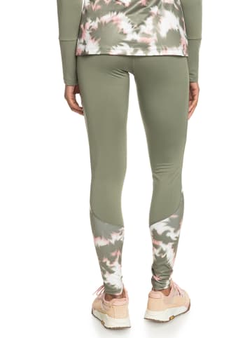 Roxy Legginsy sportowe "Big Gel" w kolorze khaki