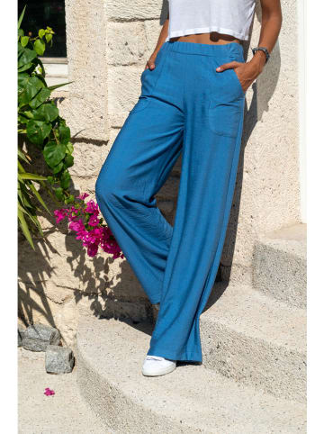 Gunes Kizi Spodnie w kolorze niebieskim