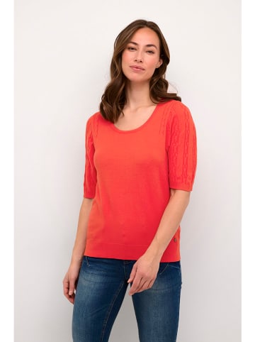 Cream Shirt "Dela" koraalrood