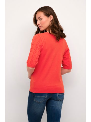 Cream Shirt "Dela" koraalrood