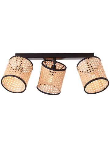 Brilliant Deckenleuchte "Wiley" in Hellbraun/ Schwarz - (B)49 x (T)13 cm