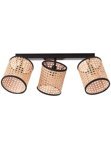 Brilliant Deckenleuchte "Wiley" in Hellbraun/ Schwarz - (B)49 x (T)13 cm