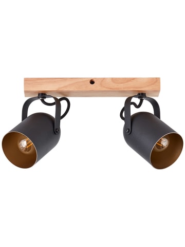 Brilliant Deckenleuchte "Tronte" in Hellbraun/ Schwarz - (B)37,5 x (T)8 cm