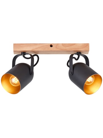 Brilliant Deckenleuchte "Tronte" in Hellbraun/ Schwarz - (B)37,5 x (T)8 cm