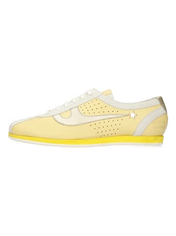 MELVIN & HAMILTON Skórzane sneakersy "Pearl 1" w kolorze żółtym