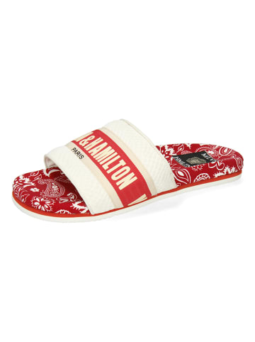MELVIN & HAMILTON Leren slippers "Wilma 34" rood/wit