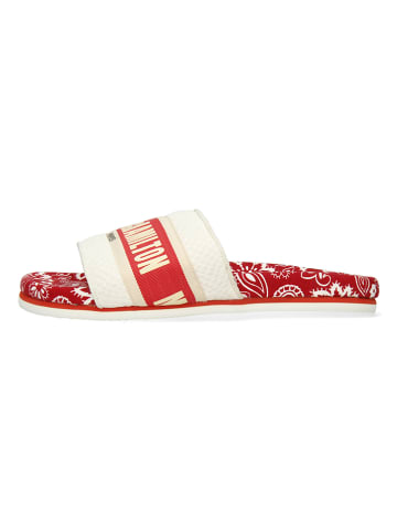MELVIN & HAMILTON Skórzane klapki "Wilma 34" w kolorze czerwono-białym