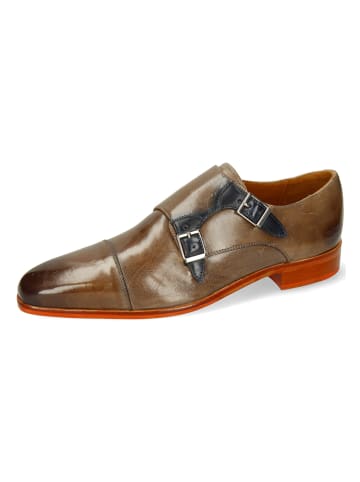 MELVIN & HAMILTON Leder-Monkstraps "Lewis 52" in Braun