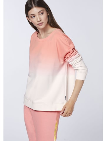 Chiemsee Sweatshirt in Apricot/ Weiß