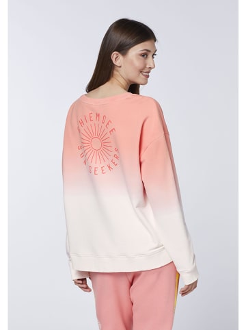 Chiemsee Bluza w kolorze brzoskwiniowo-białym