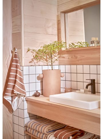 OYOY living design Gastendoek "Raita" lichtbruin/wit - (L)60 x (B)40 cm lichtbruin