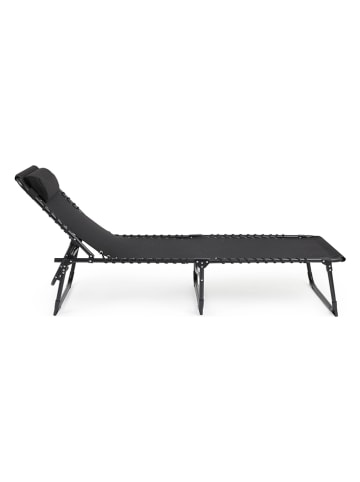 Lifa Living Tuinligstoel zwart - (L)189 x (B)59 cm