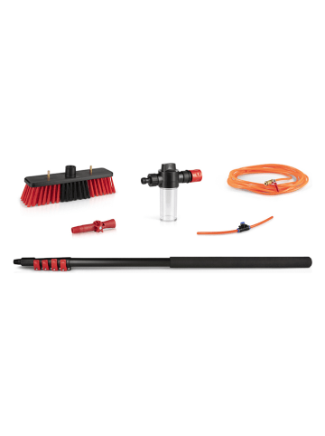 Lifa Living Telescoop-wasborstel zwart/rood - (H)460 cm