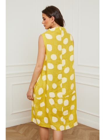 Joséfine Linnen jurk "Azura" geel