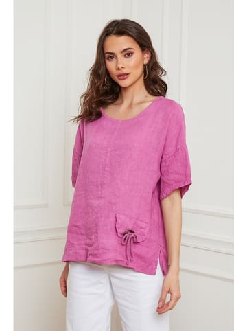 Joséfine Leinen-Shirt "Bostane" in Rosa