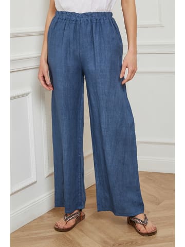 Fleur de Lin Leinen-Hose "Garibaldi" in Dunkelblau