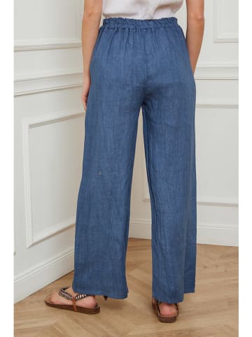 Fleur de Lin Leinen-Hose "Garibaldi" in Dunkelblau
