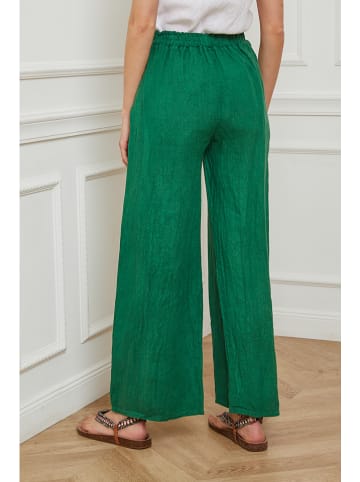 Fleur de Lin Leinen-Hose "Garibaldi" in Grün