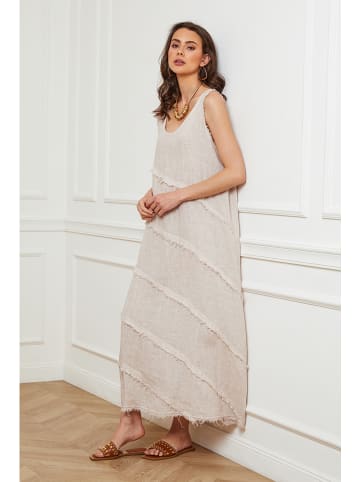 Fleur de Lin Leinen-Kleid "Goship" in Beige