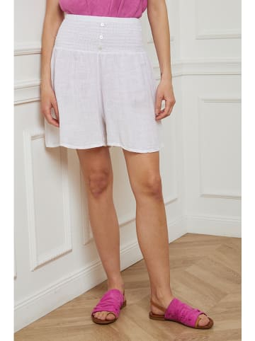Fleur de Lin Leinen-Shorts "Iverlest" in Weiß