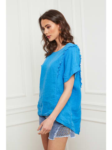 Fleur de Lin Leinen-Shirt "Killian" in Blau