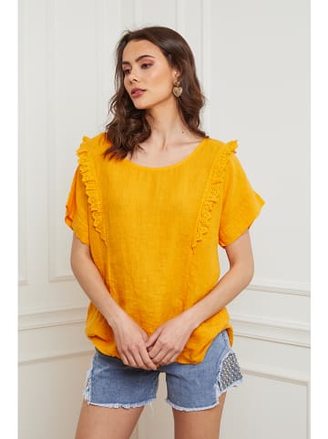 Fleur de Lin Linnen shirt "Killian" geel