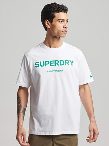 Superdry Shirt in Weiß/ Grün