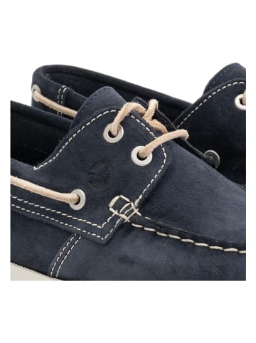 TRAVELIN' Leren mocassins "Penzance" donkerblauw