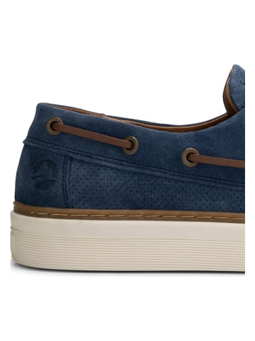 TRAVELIN' Leren mocassins "Shipton" donkerblauw