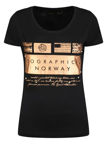 Geographical Norway Shirt "Jicorne" in Schwarz