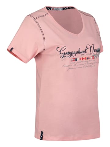 Geographical Norway Koszulka "Jeanne" w kolorze jasnoróżowym