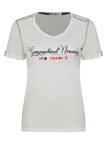 Geographical Norway Koszulka "Jeanne" w kolorze białym