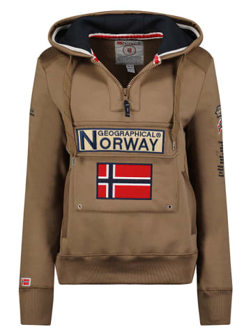 Geographical Norway Hoodie "Gymclass" in Braun