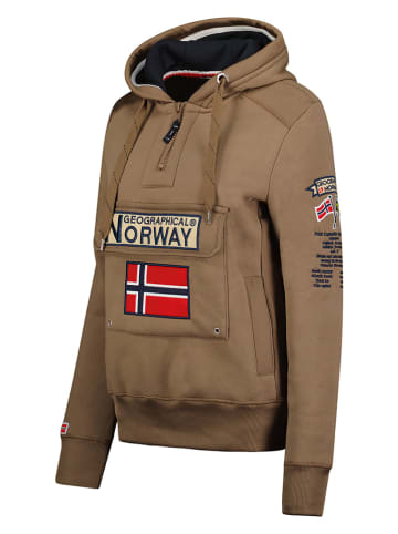 Geographical Norway Hoodie "Gymclass" lichtbruin