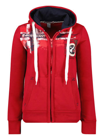 Geographical Norway Sweatvest "Fespote" rood