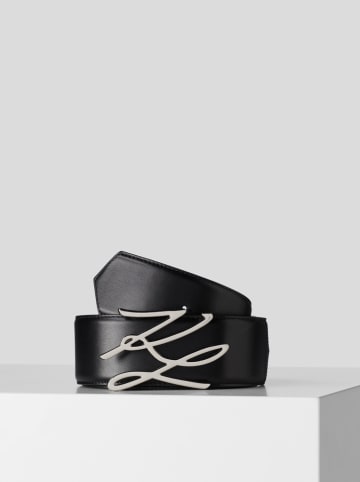 Karl Lagerfeld Pasek "K/Autograph Belt" w kolorze czarnym