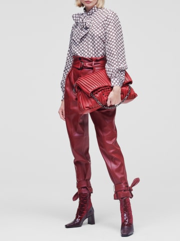 Karl Lagerfeld Zijden blouse rood/wit