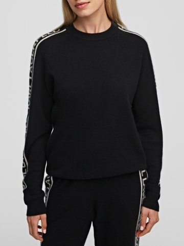 Karl Lagerfeld Bluza kaszmirowa w kolorze czarnym