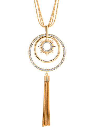 LA CHIQUITA Vergulde ketting met kristallen - (L)70 cm