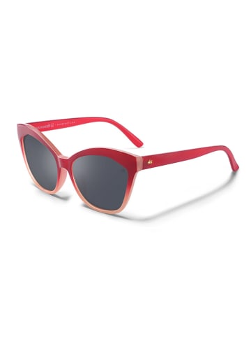 HANUKEII Damskie okulary przeciwsłoneczne "Laguna" w kolorze czerwono-czarnym