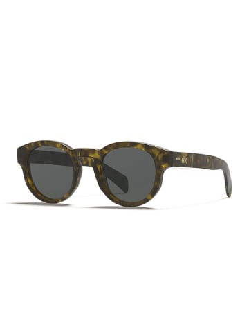 HANUKEII Okulary przeciwsłoneczne unisex "Mauricio" w kolorze brązowo-czarnym