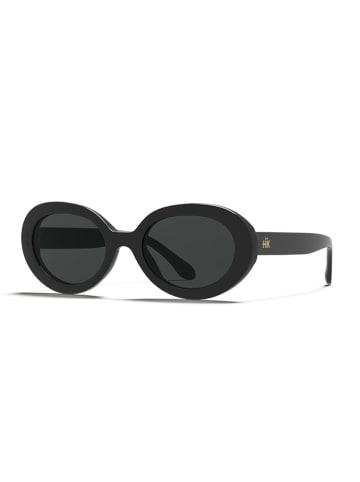 HANUKEII Okulary przeciwsłoneczne unisex "Tulum" w kolorze czarnym
