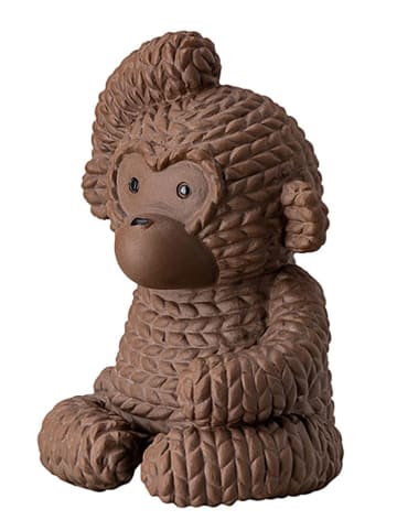 Rosenthal Dekofigur "Pets - Monkey Gordon" in Braun - (B)6,5 x (H)6,5 x (T)3,5 cm