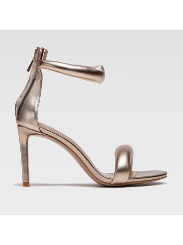 Badura Leren haksandalen goudkleurig