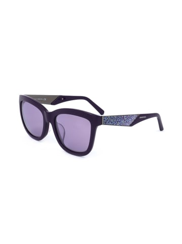 Swarovski Damskie okulary przeciwsłoneczne w kolorze ciemnofioletowym
