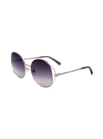 Swarovski Damskie okulary przeciwsłoneczne w kolorze srebrno-fioletowym